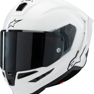 Alpinestars Supertech R10 Helmet - Solid Gloss White, 2XL - High-Performance Racing Headgear Certified