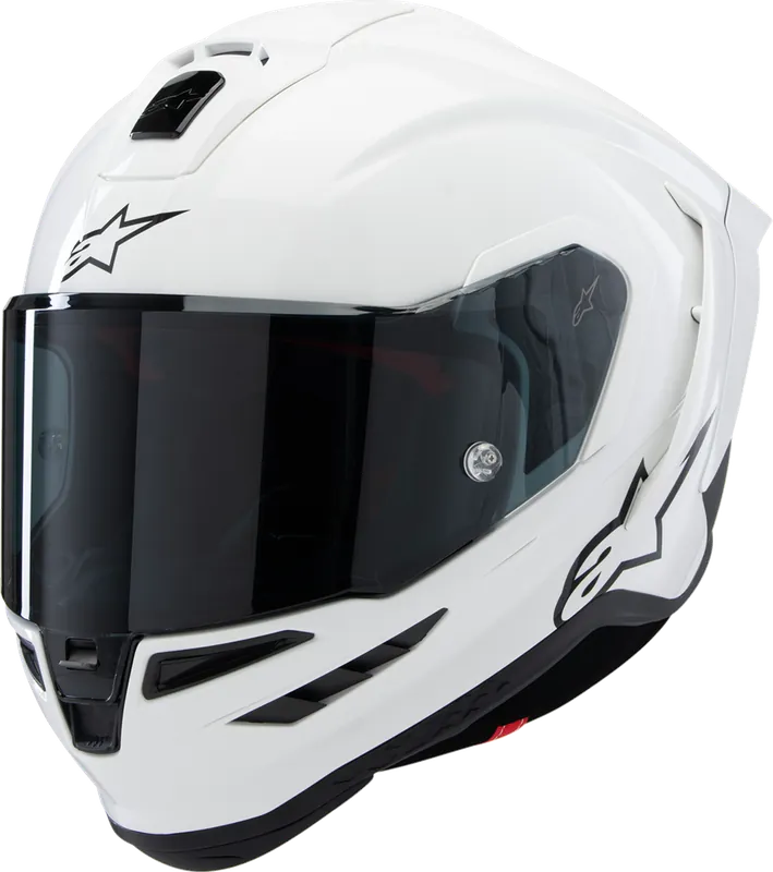 Alpinestars Supertech R10 Helmet - Solid Gloss White, 2XL - High-Performance Racing Headgear Certified