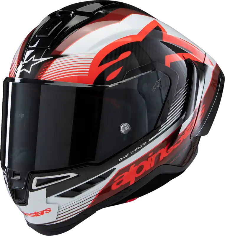 ALPINESTARS Supertech R10 Team Helmet - Black/Carbon Red/White, XL (Part #8200224-1352-XL) Hot Deal