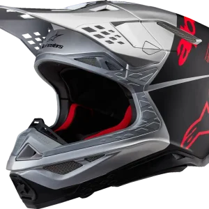 ALPINESTARS Supertech M10 Helmet - Flood - MIPS? - Gloss Silver/Black/Orange Fluo - Large Bulk Order