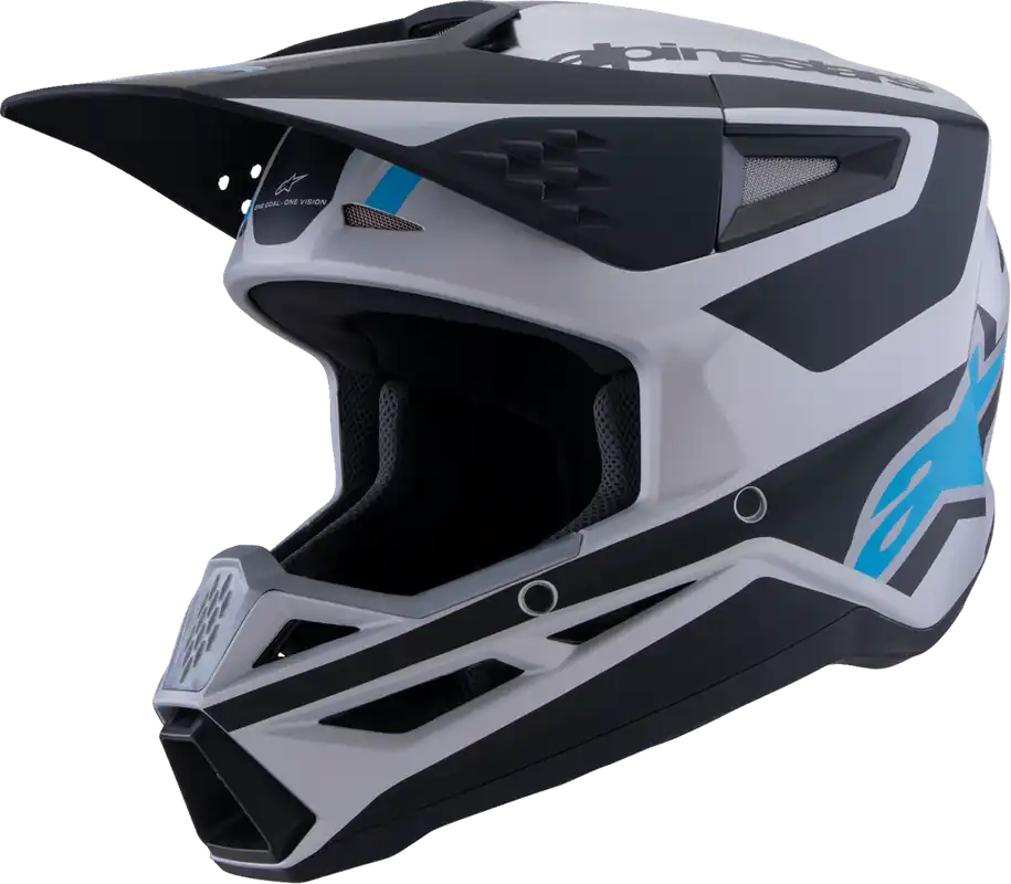 Alpinestars SM3 Helmet - Heat Matte Silver/Blue/Black XS by Alpinestars - Part #8301026-1949-XS Fan Favorite
