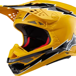 Alpinestars Supertech M10 Helmet - Ampress MIPS? - Gloss Black and Yellow - Medium Get Yours