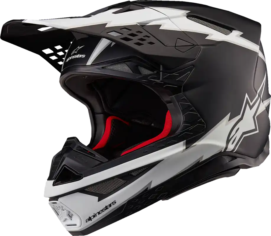 Alpinestars Supertech M10 Helmet - Ampress MIPS? - Matte Black/White - Small Price Drop