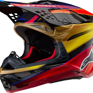 Alpinestars Supertech M10 Helmet - Era - MIPS? - Gloss Gold/Yellow/Rio Red - Medium Next Day Delivery