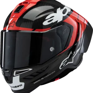Affordable ALPINESTARS Supertech R10 Helmet - Element Carbon/Red/White, Medium