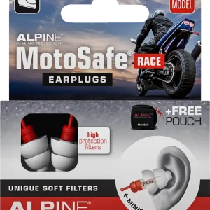 ALPINE HEARING PROTECTION MotoSafe Race Earplugs * Model 111.23.111 Clearance