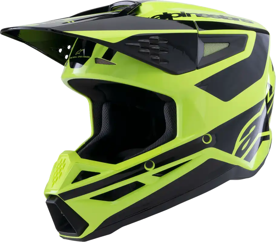 Authentic Alpinestars SM3 Helmet - Heat Gloss Yellow Fluo/Black - Large (Part #8301026-5011-L)
