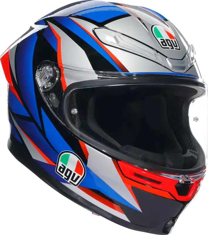 AGV K6 S Helmet - Slashcut Black/Blue/Red Large by AGV - Part 2118395002015L Express Delivery