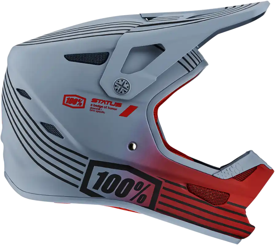 100% Status Helmet Caltec/Gray Medium with Active Cooling System and Impact Protection Seasonal Sale