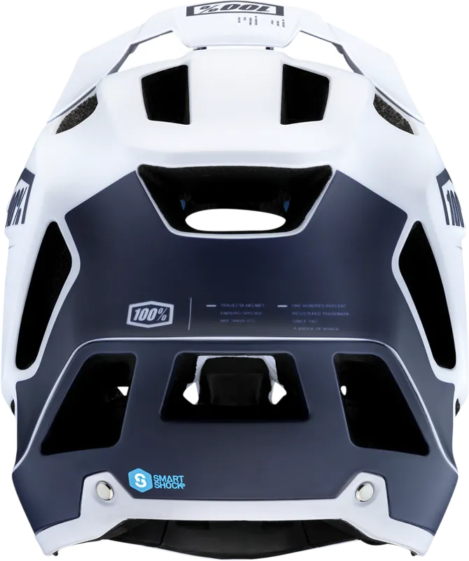 100% Trajecta Helmet - Fidlock Magnetic Buckle, Black/White, Large (Part #80003-00007) Price Drop