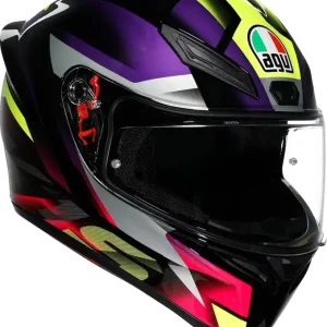 Affordable AGV K1 S Fastlap Motorcycle Helmet - Black, Purple & Pink, 2XL - High-Performance Racing Gear
