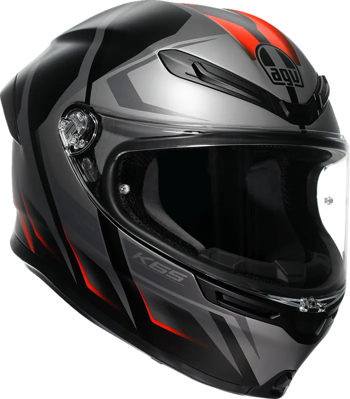 AGV K6 S Helmet - Karve Matte Black/Gray/Red - Medium (Part Number 2118395002-024-M) Luxury