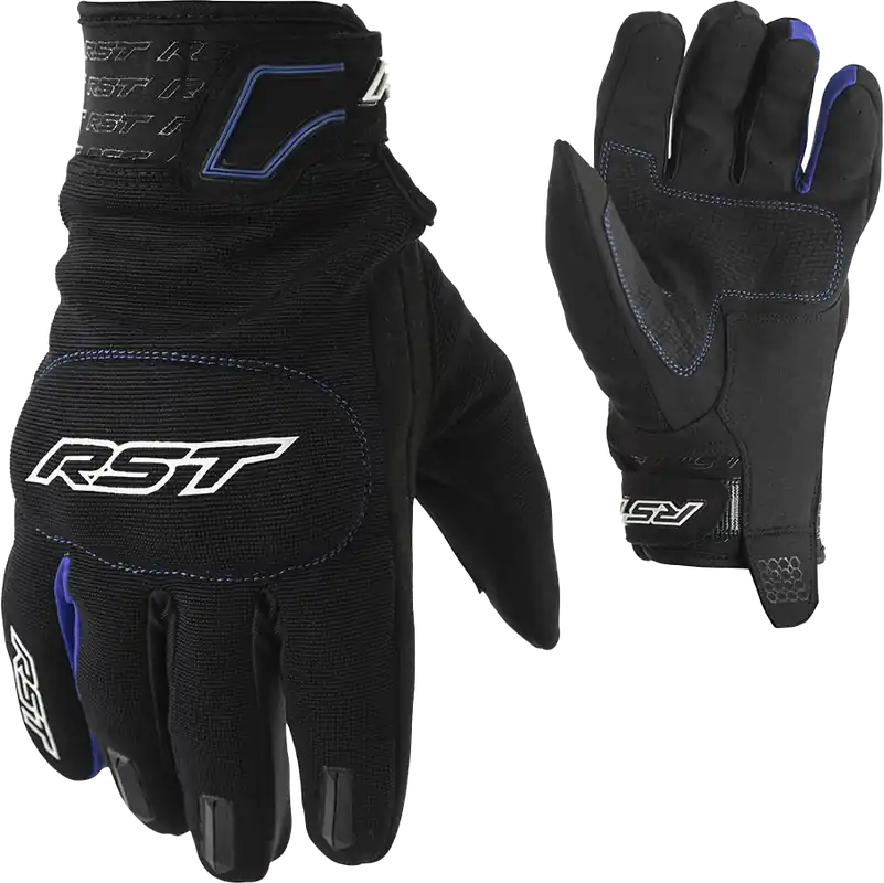 Worldwide Shipping RST Rider CE Level 1 KP Lightweight Hybrid Synthetic Glove - Black/Blue, Small