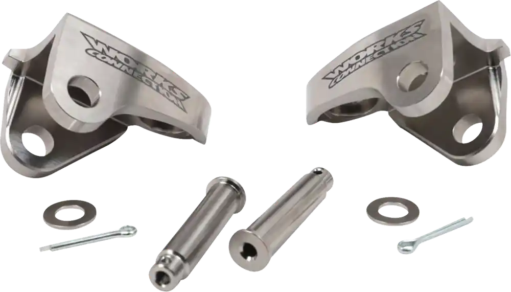 WORKS CONNECTION Titanium Footpeg Mounts for Honda CRF * Part No. 20-520 Big Sale