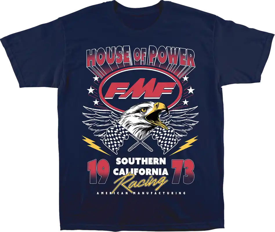 Worldwide Shipping FMF Overdrive Navy T-Shirt - Medium by FMF, Part Number SU25118905NVYMD