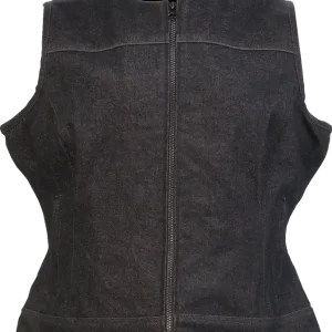 Z1R Women*s Denim Vest - Black - Large (Part No. 2831-0109) Markdown