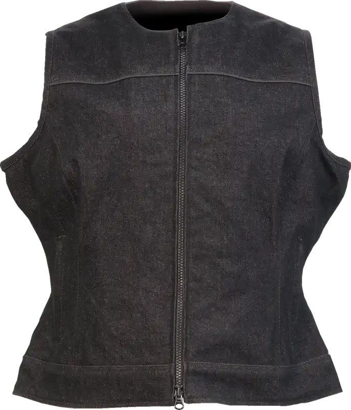 Z1R Women's Denim Vest - Black, Part Number 2831-0108 Markdown