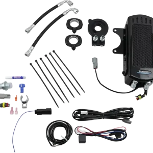 Authentic ULTRACOOL M8 Touring/Trike Frame Mount Oil Cooler Kit - Gloss Black, Part Number SMT8-1G