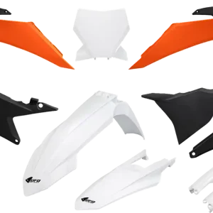 UFO Body Kit for KTM SX/SX-F 2023-2024 - Black, Orange & White - Part Number KTKIT529F@444 Factory Price