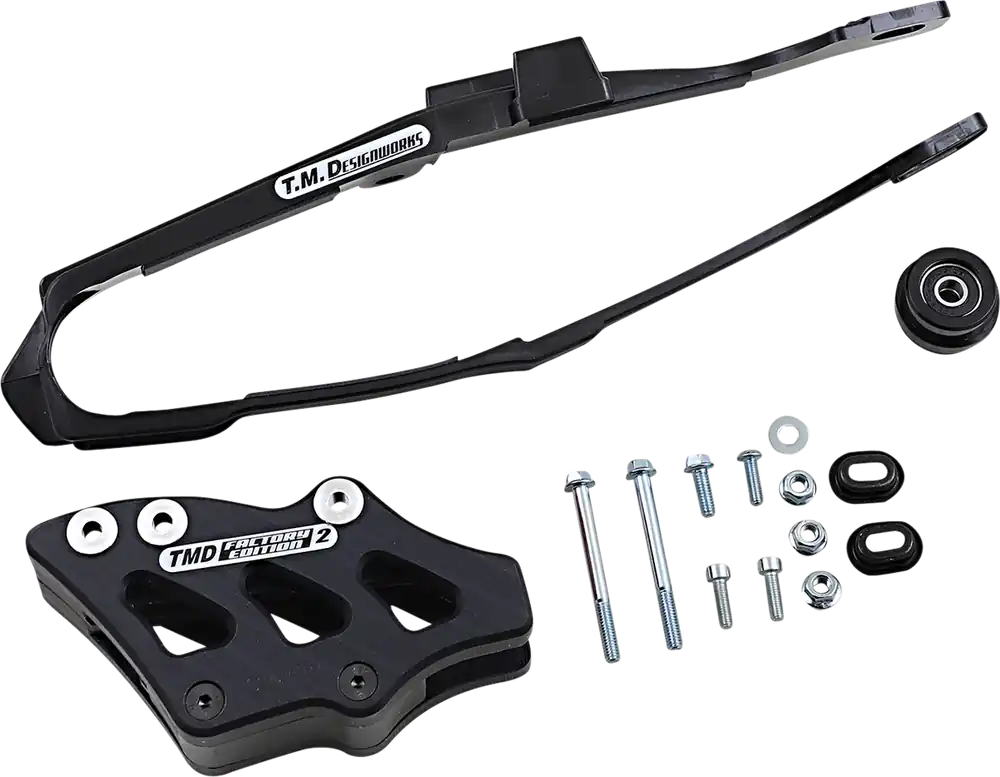 While Supplies Last T.M. DESIGNWORKS Honda DCK-OR13-BK Chain Guide and Slider Kit in Black