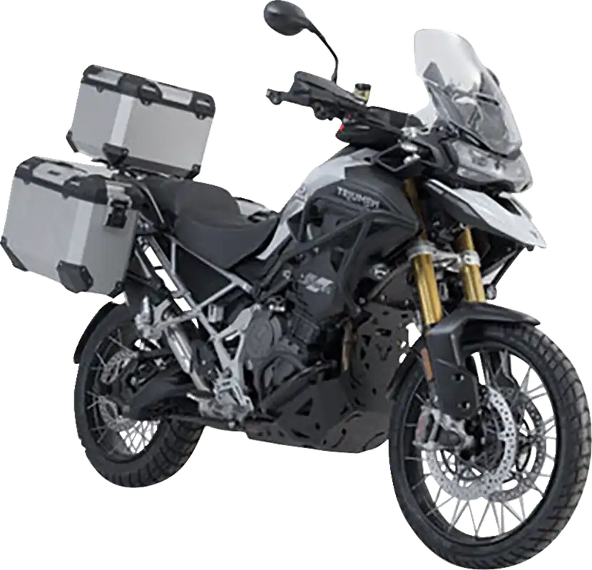 While Supplies Last SW-MOTECH Adventure Luggage System for Triumph Tiger 2020-2024 - Silver (Part #ADV.11.905.75002/S)