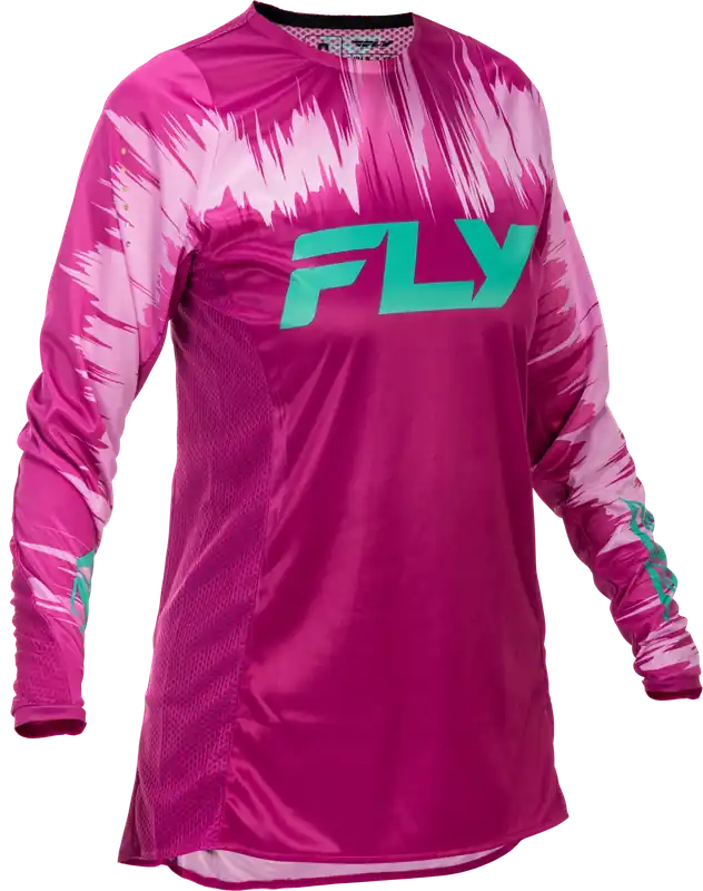 Viral Fly Racing Women's Lite Jersey Pink/Turquoise Md - Performance Motorcycle Apparel