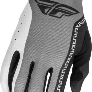 Authentic Fly Racing Lite Gloves Grey/Black 2X * Minimalist Race Gloves with Touch Screen Compatibility