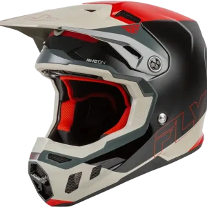 Weekend Sale Fly Racing Formula CC Glide Helmet Black/Red/Grey - Lightweight DOT & ECE Approved Motorcycle Helmet