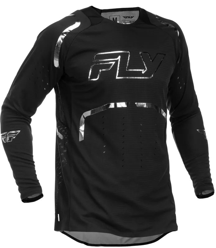 Worldwide Shipping Fly Racing Evolution DST SE Spark Jersey Black/Silver Medium