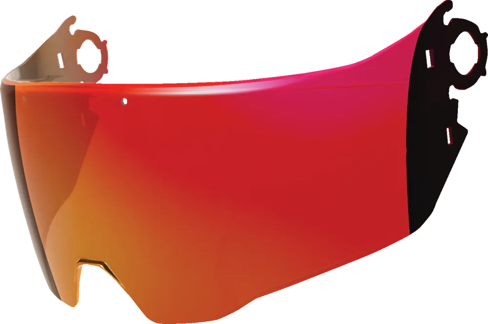 Worldwide Shipping ICON MX Shield for Elsinore* Helmets - Calypso Red (Part Number 0130-1251)