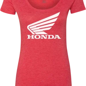 Affordable Honda Apparel Women's Honda Wing T-Shirt - Red, Medium, Official Licensed Product