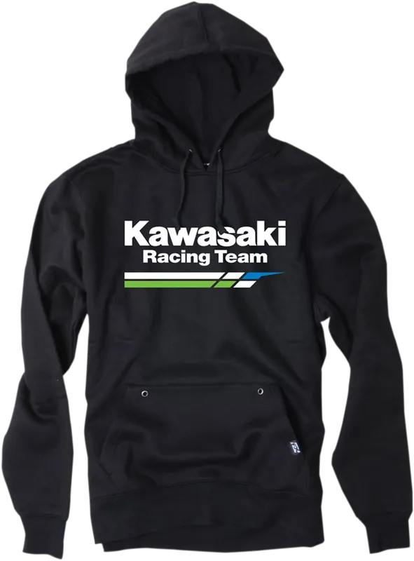 Authentic FACTORY EFFEX Kawasaki Racing Pullover Hoodie 2XL - Black, Part 18-88128
