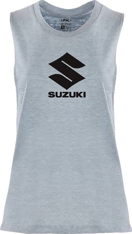 Wholesale FACTORY EFFEX Women's Suzuki Idol Muscle Tank Top - Light Heather Blue - Small (Part No. 27-87450)