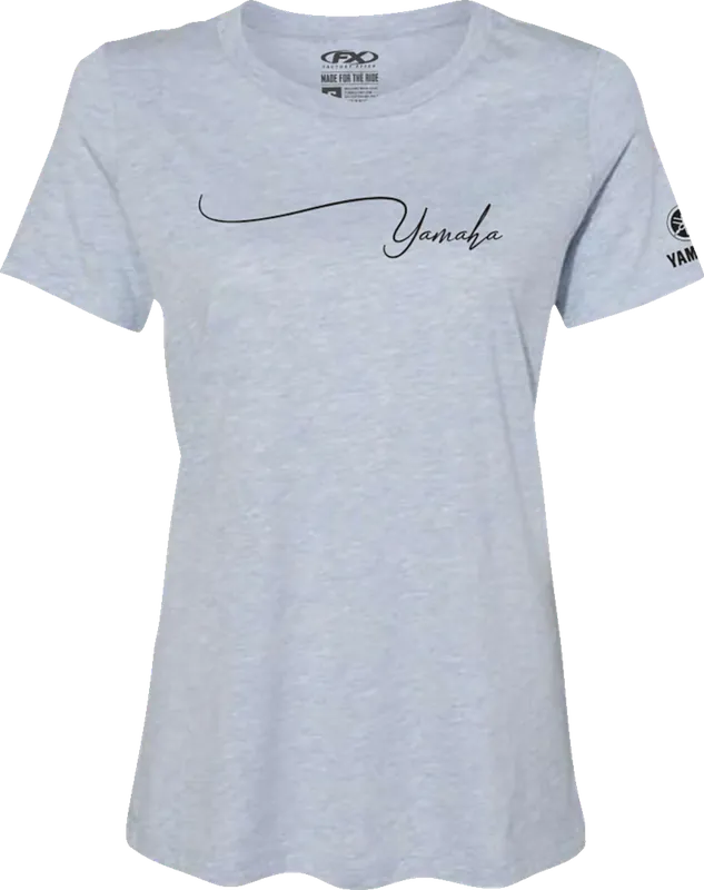 While Supplies Last FACTORY EFFEX Women's Yamaha Signature T-Shirt - Light Heather Blue - XL 27-87246