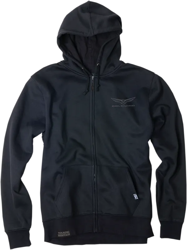 Worldwide Shipping Factory Effex Goldwing Burst Zip Hoodie - Black (Large) - Part 25-88814