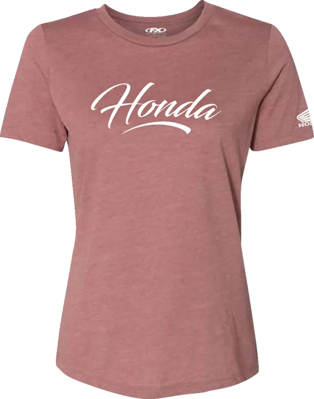 While Supplies Last FACTORY EFFEX Women's Honda Script T-Shirt - Heather Mauve, Part Number 27-87342