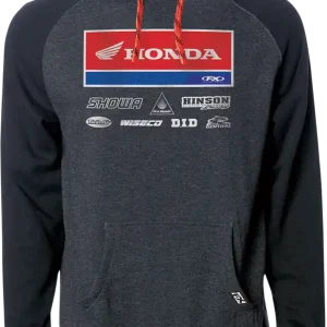 Affordable Factory Effex Honda 21 Racewear Hoodie - Charcoal/Black, Part No. 24-88322