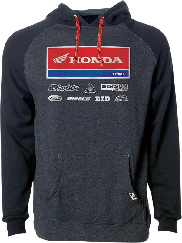 Affordable Factory Effex Honda 21 Racewear Hoodie - Charcoal/Black, Part No. 24-88322