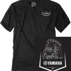 Weekend Sale Factory Effex Yamaha Track T-Shirt - Black, Size Large - 28-87204