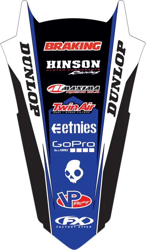 Worldwide Shipping FACTORY EFFEX Rear Fender Graphic for Yamaha YZ 125/250 - Part 17-32214
