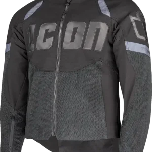 Trusted Brand ICON Contra3* Jacket 3XL Black with D3O Impact Protectors and Mesh Ventilation