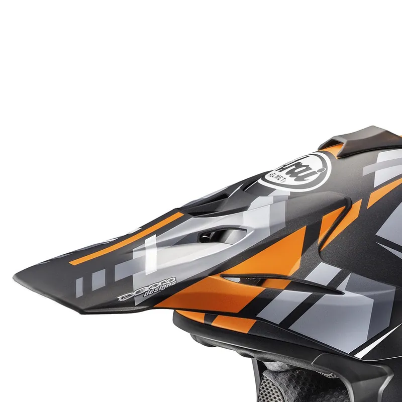 Arai Replacement Peak Bogle Black/Orange for VX-Pro 4 Helmets Top Pick