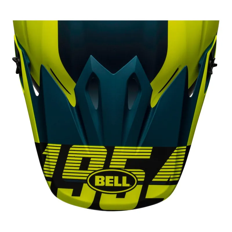 Wholesale Bell Replacement Peak Strike Matte Blue/Yellow for MX-9 MIPS Helmets