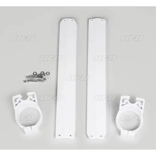 UFO Fork Slider Protectors White for Yamaha YZ125/YZ250 1989 Time-Limited