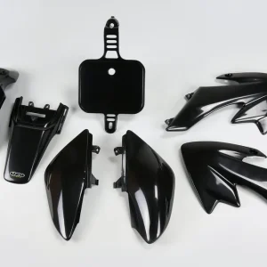 UFO Complete Plastics Kit Black for Honda CRF50 04-23 In Demand