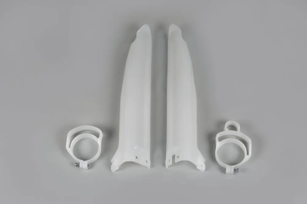 UFO Fork Slider Protectors White for Kawasaki KX125/KX250/KX500 96-03 Limited Edition