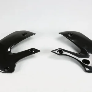 Trusted Brand UFO Radiator Shrouds Black for Kawasaki KX65 01-23/KLX110 01-09