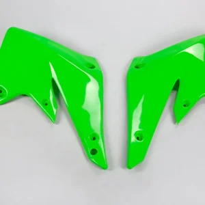 UFO Radiator Shrouds Green for Kawasaki KX250F 04-05 Express Delivery