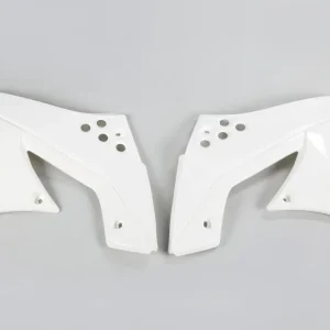 UFO Radiator Shrouds White for Kawasaki KX250F 09-12 Same Day Shipping
