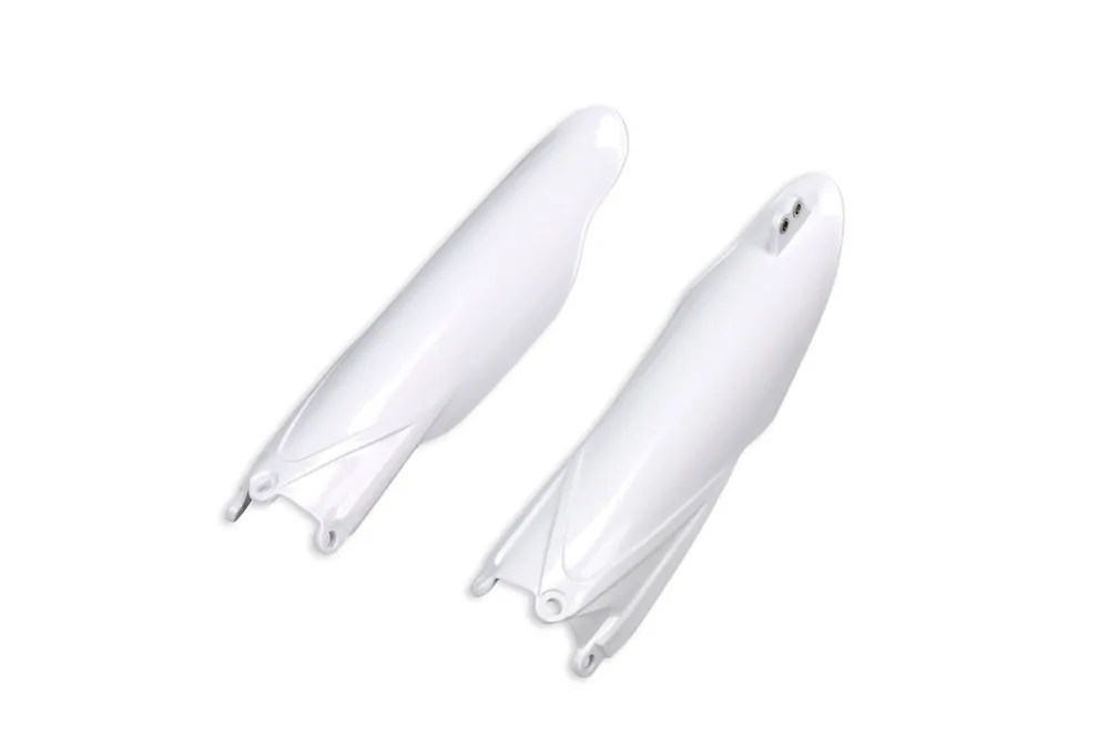 Affordable UFO Fork Slider Protectors White for Yamaha YZ125/YZ250 22-23/YZ250F 1